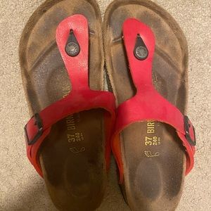 Red Birkenstock Gizeh